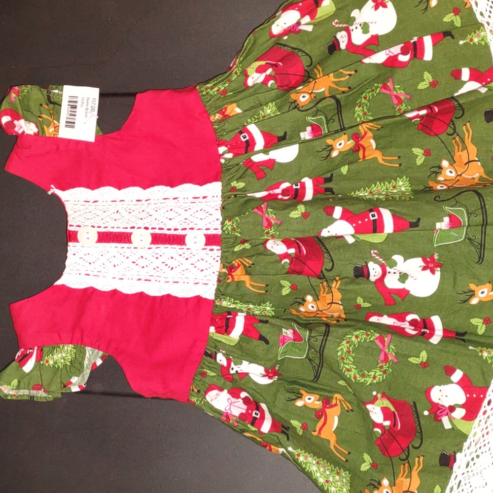 Ricrac Ruffles  Christmas dress 12 months NWT